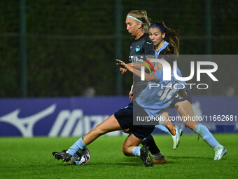 Zsanett Kajan of S.S. Lazio and Tecla Pettenuzzo of Napoli Femminile are in action during the 6th day of the Serie A Femminile eBay Champion...