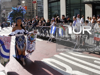 A general view of the Hispanic Heritage Parade takes place in Manhattan, New York, United States, on October 13, 2024. Hispanic Heritage Mon...