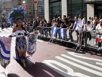 A general view of the Hispanic Heritage Parade takes place in Manhattan, New York, United States, on October 13, 2024. Hispanic Heritage Mon...