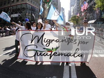 A general view of the Hispanic Heritage Parade takes place on Fifth Avenue in Manhattan, New York, United States, on October 13, 2024. Hispa...