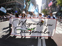 A general view of the Hispanic Heritage Parade takes place on Fifth Avenue in Manhattan, New York, United States, on October 13, 2024. Hispa...