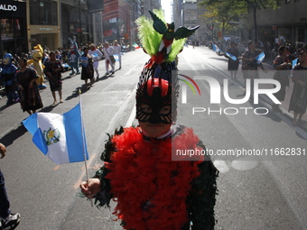 A general view of the Hispanic Heritage Parade takes place on Fifth Avenue in Manhattan, New York, United States, on October 13, 2024. Hispa...