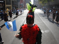 A general view of the Hispanic Heritage Parade takes place on Fifth Avenue in Manhattan, New York, United States, on October 13, 2024. Hispa...