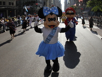 A general view of the Hispanic Heritage Parade takes place on Fifth Avenue in Manhattan, New York, United States, on October 13, 2024. Hispa...