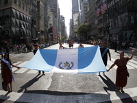 A general view of the Hispanic Heritage Parade takes place on Fifth Avenue in Manhattan, New York, United States, on October 13, 2024. Hispa...