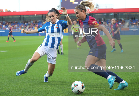 Alexia Putellas and Amaia Martinez play during the match between FC Barcelona Women and RCD Espanyol Women, corresponding to week 6 of the L...