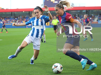 Alexia Putellas and Amaia Martinez play during the match between FC Barcelona Women and RCD Espanyol Women, corresponding to week 6 of the L...