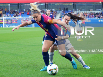 Alexia Putellas and Amaia Martinez play during the match between FC Barcelona Women and RCD Espanyol Women, corresponding to week 6 of the L...