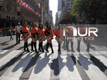 A general view of the Hispanic Heritage Parade takes place on Fifth Avenue in Manhattan, New York, United States, on October 13, 2024. Hispa...