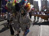 A general view of the Hispanic Heritage Parade takes place on Fifth Avenue in Manhattan, New York, United States, on October 13, 2024. Hispa...