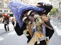 A general view of the Hispanic Heritage Parade takes place on Fifth Avenue in Manhattan, New York, United States, on October 13, 2024. Hispa...