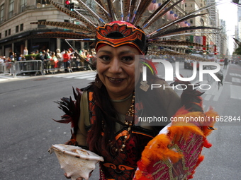 A general view of the Hispanic Heritage Parade takes place on Fifth Avenue in Manhattan, New York, United States, on October 13, 2024. Hispa...