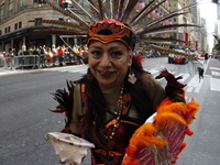 A general view of the Hispanic Heritage Parade takes place on Fifth Avenue in Manhattan, New York, United States, on October 13, 2024. Hispa...