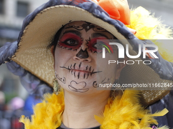 A general view of the Hispanic Heritage Parade takes place on Fifth Avenue in Manhattan, New York, United States, on October 13, 2024. Hispa...