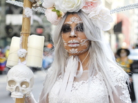 A general view of the Hispanic Heritage Parade takes place on Fifth Avenue in Manhattan, New York, United States, on October 13, 2024. Hispa...