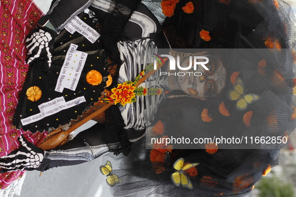 A general view of the Hispanic Heritage Parade takes place on Fifth Avenue in Manhattan, New York, United States, on October 13, 2024. Hispa...