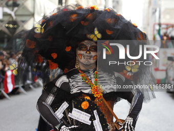 A general view of the Hispanic Heritage Parade takes place on Fifth Avenue in Manhattan, New York, United States, on October 13, 2024. Hispa...