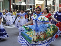 A general view of the 60th edition of the Hispanic Heritage Parade takes place on Fifth Avenue in Manhattan, New York, United States, on Oct...