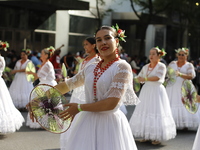 A general view of the 60th edition of the Hispanic Heritage Parade takes place on Fifth Avenue in Manhattan, New York, United States, on Oct...