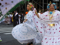 A general view of the 60th edition of the Hispanic Heritage Parade takes place on Fifth Avenue in Manhattan, New York, United States, on Oct...