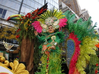 A general view of the 60th edition of the Hispanic Heritage Parade takes place on Fifth Avenue in Manhattan, New York, United States, on Oct...