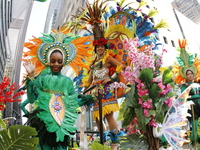 A general view of the 60th edition of the Hispanic Heritage Parade takes place on Fifth Avenue in Manhattan, New York, United States, on Oct...