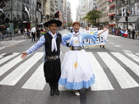 A general view of the 60th edition of the Hispanic Heritage Parade takes place on Fifth Avenue in Manhattan, New York, United States, on Oct...