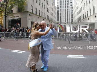 A general view of the 60th edition of the Hispanic Heritage Parade takes place on Fifth Avenue in Manhattan, New York, United States, on Oct...