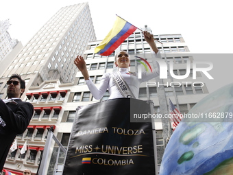 A general view of the 60th edition of the Hispanic Heritage Parade takes place on Fifth Avenue in Manhattan, New York, United States, on Oct...