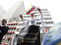 A general view of the 60th edition of the Hispanic Heritage Parade takes place on Fifth Avenue in Manhattan, New York, United States, on Oct...