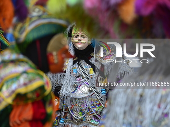 A general view of the 60th edition of the Hispanic Heritage Parade takes place on Fifth Avenue in Manhattan, New York, United States, on Oct...