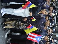 A general view of the 60th edition of the Hispanic Heritage Parade takes place on Fifth Avenue in Manhattan, New York, United States, on Oct...