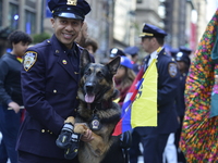 A general view of the 60th edition of the Hispanic Heritage Parade takes place on Fifth Avenue in Manhattan, New York, United States, on Oct...