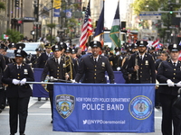 A general view of the 60th edition of the Hispanic Heritage Parade takes place on Fifth Avenue in Manhattan, New York, United States, on Oct...