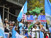 A general view of the 60th edition of the Hispanic Heritage Parade takes place on Fifth Avenue in Manhattan, New York, United States, on Oct...