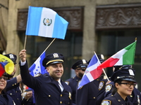 A general view of the 60th edition of the Hispanic Heritage Parade takes place on Fifth Avenue in Manhattan, New York, United States, on Oct...