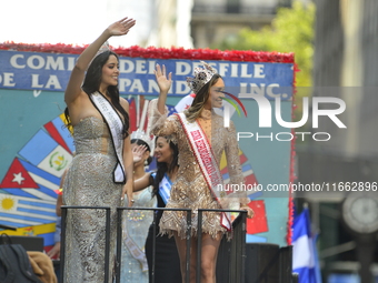 A general view of the 60th edition of the Hispanic Heritage Parade takes place on Fifth Avenue in Manhattan, New York, United States, on Oct...