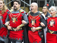 A general view of the 60th edition of the Hispanic Heritage Parade takes place on Fifth Avenue in Manhattan, New York, United States, on Oct...