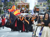 A general view of the 60th edition of the Hispanic Heritage Parade takes place on Fifth Avenue in Manhattan, New York, United States, on Oct...