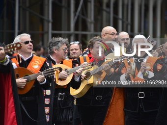 A general view of the 60th edition of the Hispanic Heritage Parade takes place on Fifth Avenue in Manhattan, New York, United States, on Oct...