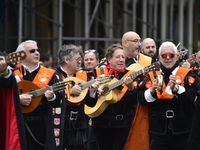 A general view of the 60th edition of the Hispanic Heritage Parade takes place on Fifth Avenue in Manhattan, New York, United States, on Oct...