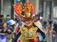 A general view of the 60th edition of the Hispanic Heritage Parade takes place on Fifth Avenue in Manhattan, New York, United States, on Oct...