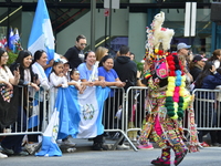 A general view of the 60th edition of the Hispanic Heritage Parade takes place on Fifth Avenue in Manhattan, New York, United States, on Oct...