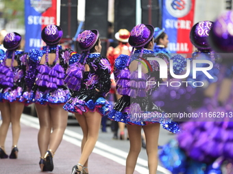 A general view of the 60th edition of the Hispanic Heritage Parade takes place on Fifth Avenue in Manhattan, New York, United States, on Oct...