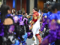 A general view of the 60th edition of the Hispanic Heritage Parade takes place on Fifth Avenue in Manhattan, New York, United States, on Oct...