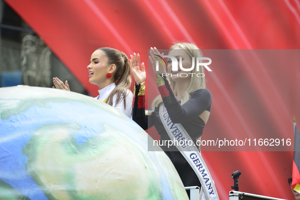 A general view of the 60th edition of the Hispanic Heritage Parade takes place on Fifth Avenue in Manhattan, New York, United States, on Oct...