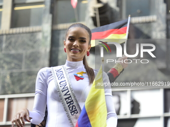 A general view of the 60th edition of the Hispanic Heritage Parade takes place on Fifth Avenue in Manhattan, New York, United States, on Oct...