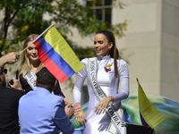 A general view of the 60th edition of the Hispanic Heritage Parade takes place on Fifth Avenue in Manhattan, New York, United States, on Oct...