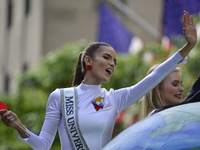 A general view of the 60th edition of the Hispanic Heritage Parade takes place on Fifth Avenue in Manhattan, New York, United States, on Oct...