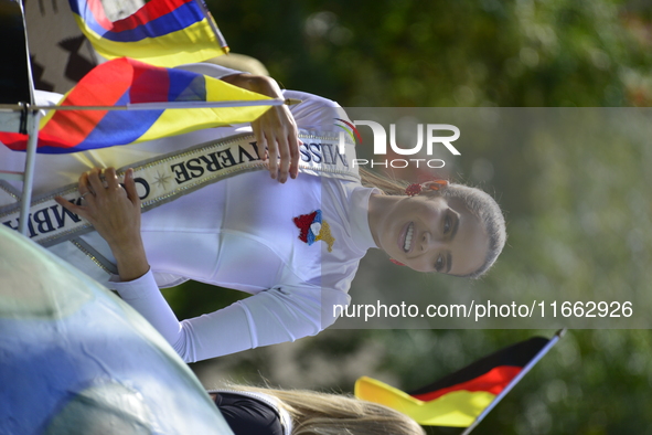 A general view of the 60th edition of the Hispanic Heritage Parade takes place on Fifth Avenue in Manhattan, New York, United States, on Oct...